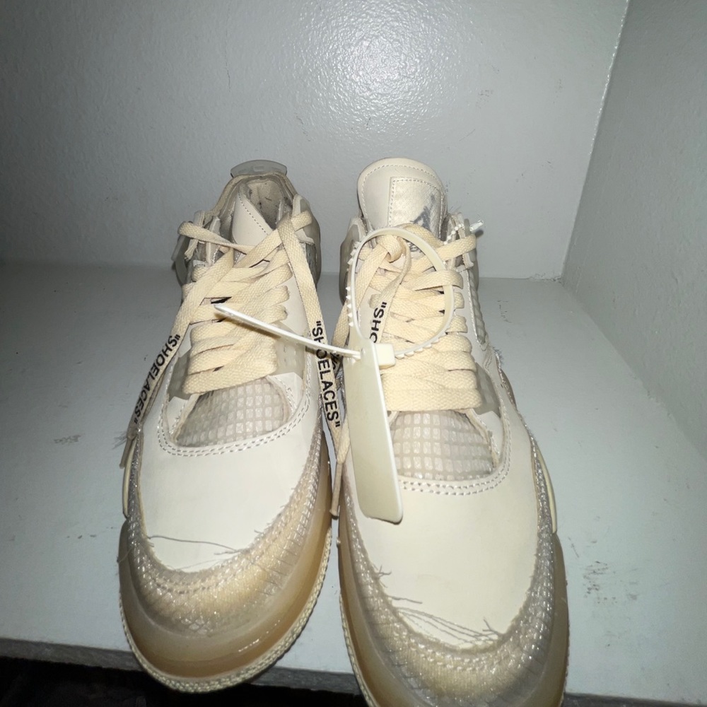 Off white Jordan 4’s Sail